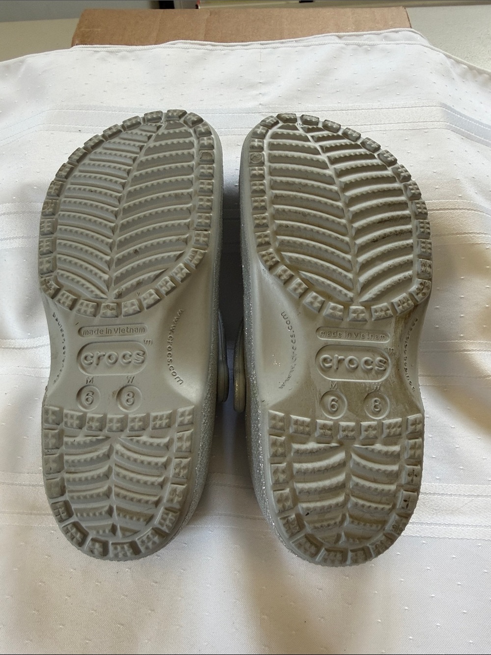 CROCS Silver Glitter Classic Clog - Picture 2 of 5